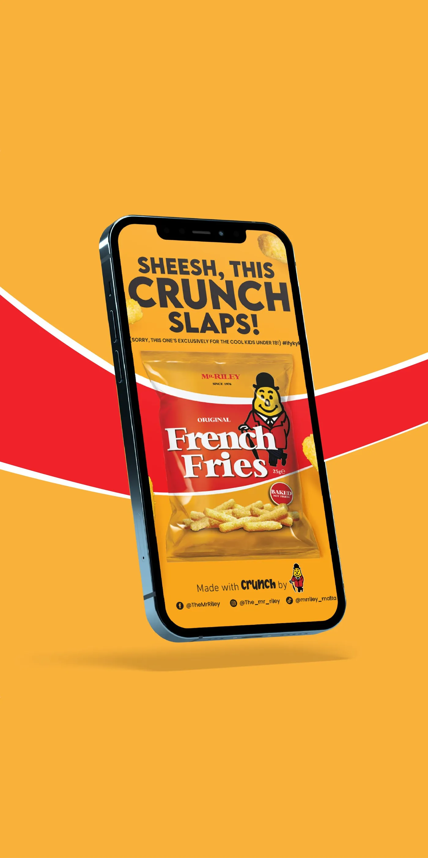 גרפיקה לנייד: "Sheesh, this crunch slaps"