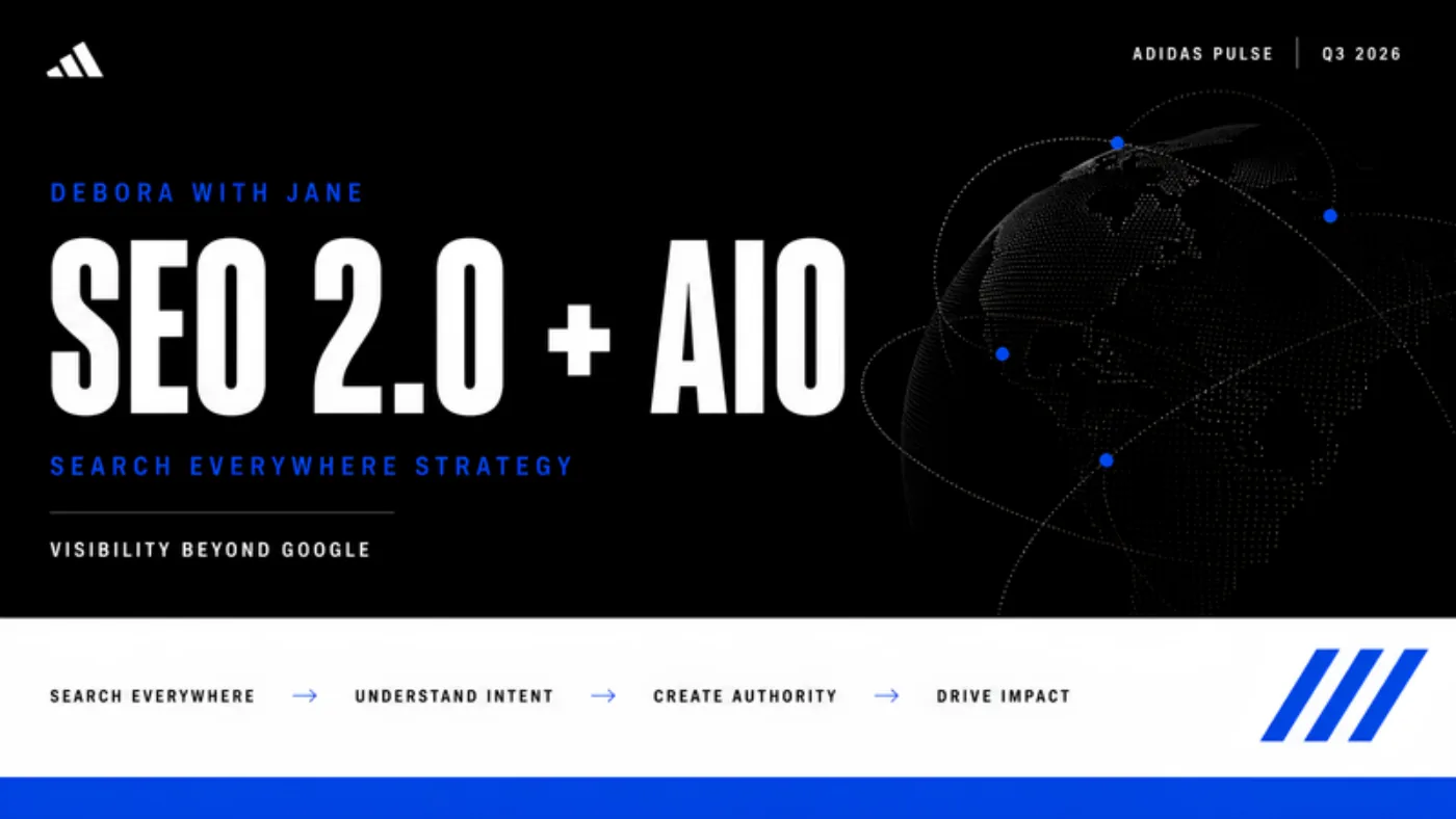 Opening slide of the SEO 2.0 + AIO section: Search Everywhere strategy, visibility beyond Google