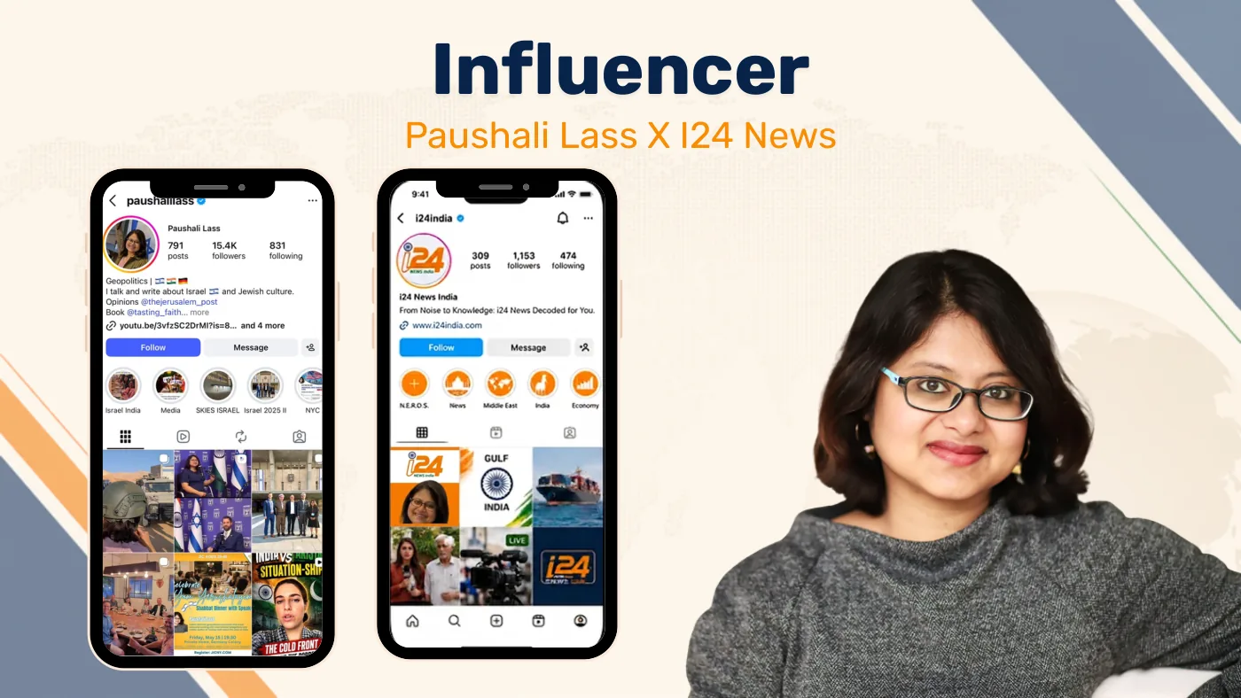 Slide Influencer: an Indian creator in collaboration with i24 News
