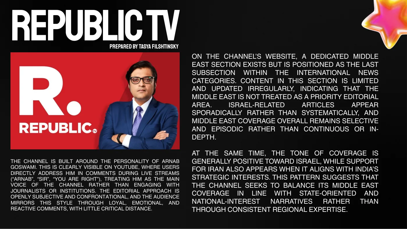 Slide on Republic TV: where the audience comments and what is heard