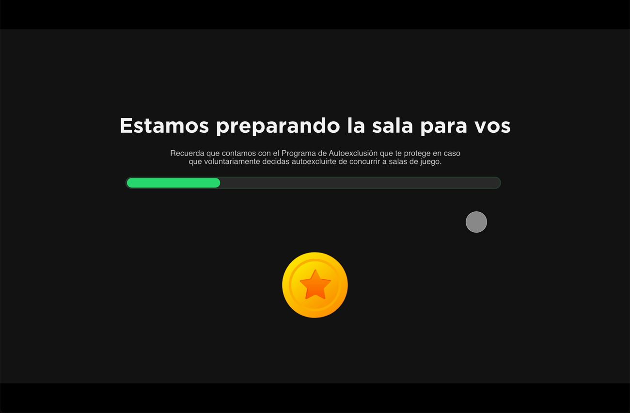 We are preparing the room for you, progress bar